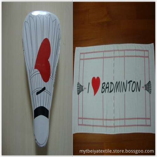 Various Shapes Badminton Shape 100% Cotton Compressed Towel